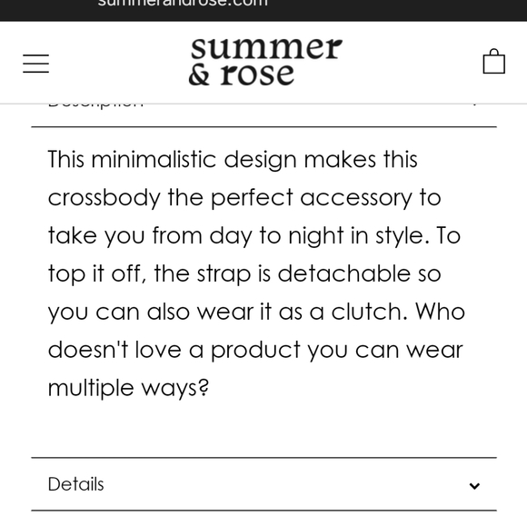 Summer & Rose Crossbody bag - Picture 6 of 7